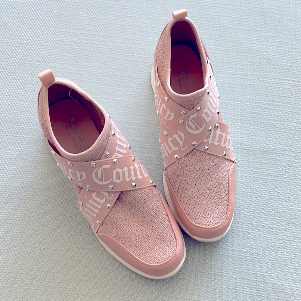 Juicy Couture pink slip on wedge sneakers💕💗